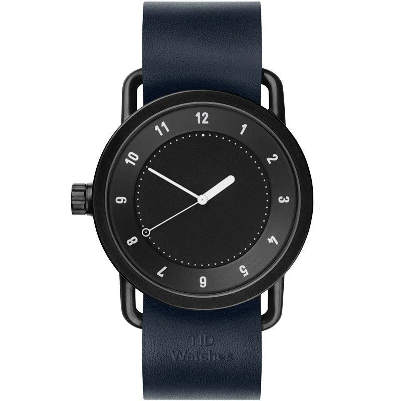 TID No.1 Black Dial / Burgundy Leather Strap / Black Buckle