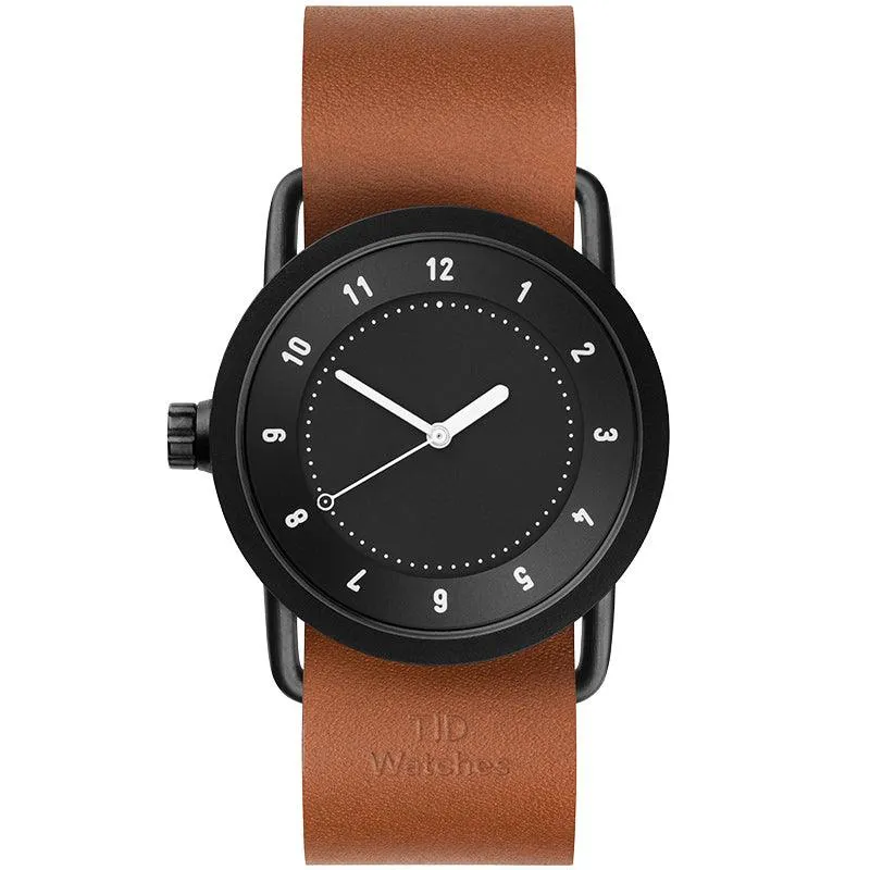 TID No.1 Black Dial / Burgundy Leather Strap / Black Buckle