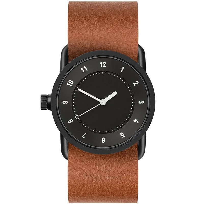 TID No.1 Black Dial / Burgundy Leather Strap / Black Buckle