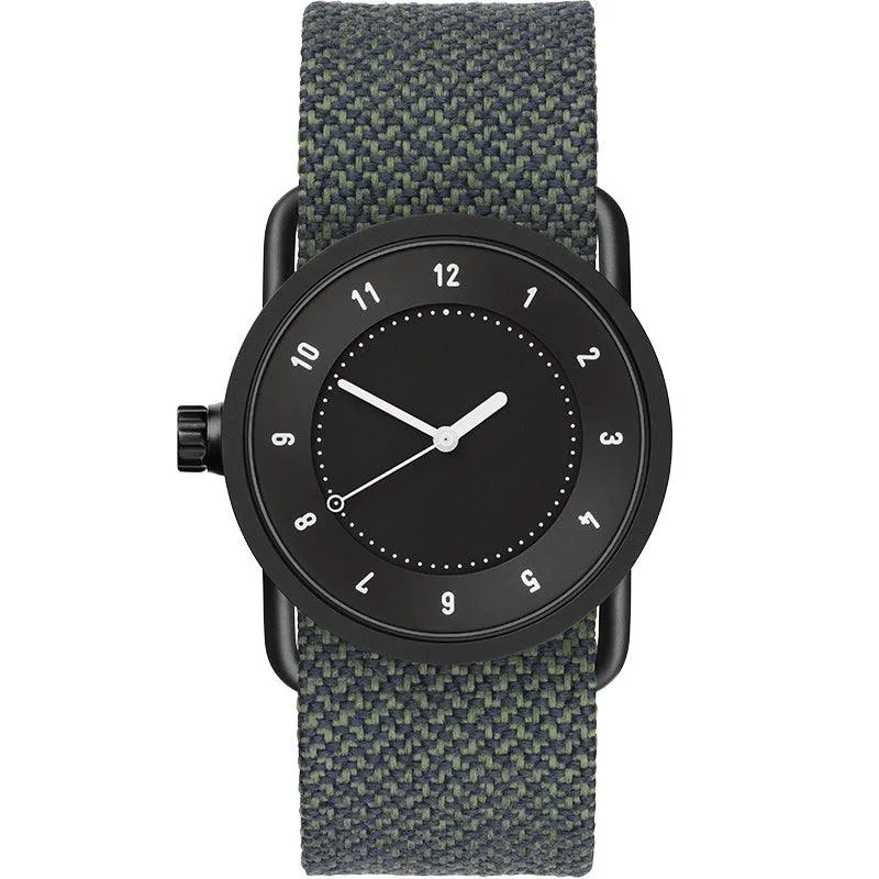 TID No.1 Black Dial / Burgundy Leather Strap / Black Buckle