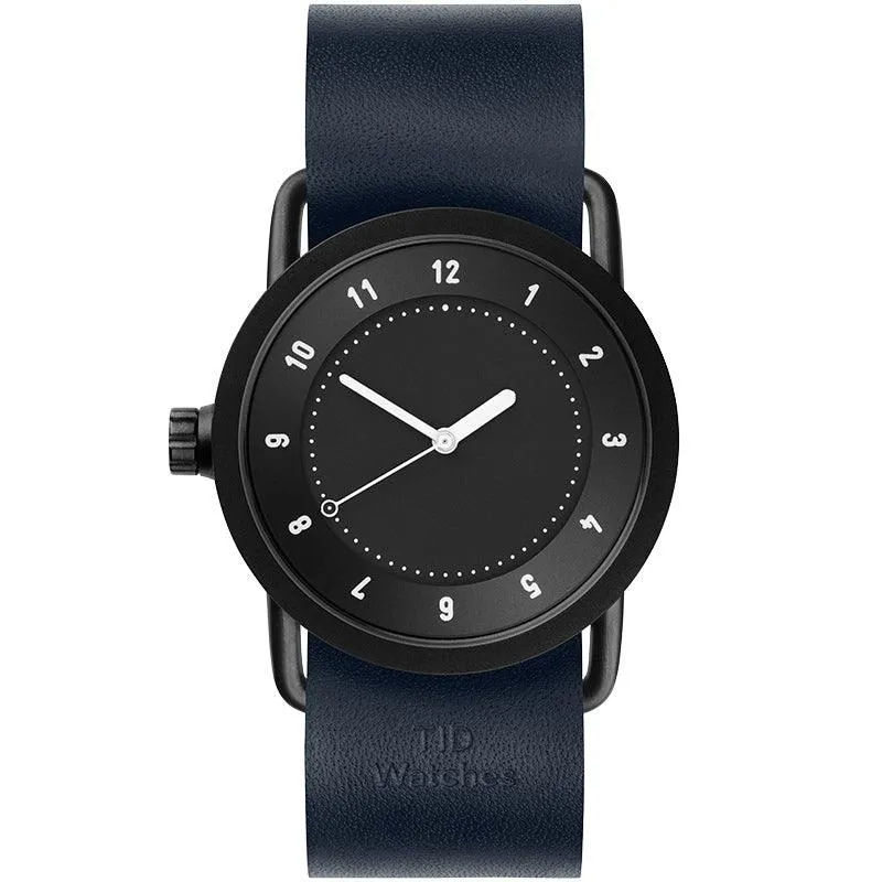 TID No.1 Black Dial / Burgundy Leather Strap / Black Buckle