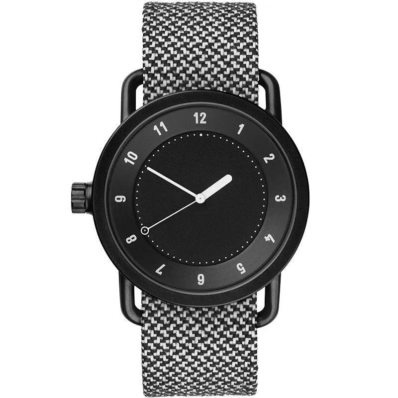 TID No.1 Black Dial / Burgundy Leather Strap / Black Buckle