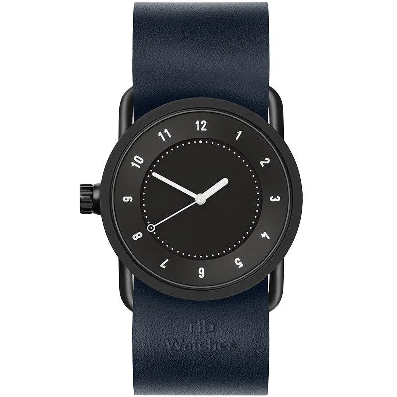 TID No.1 Black Dial / Burgundy Leather Strap / Black Buckle