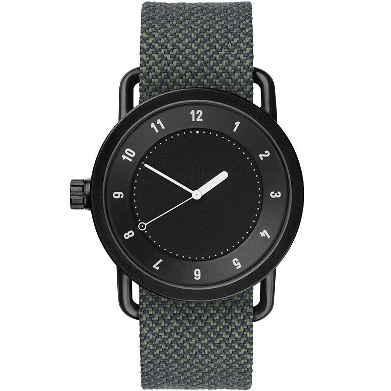 TID No.1 Black Dial / Burgundy Leather Strap / Black Buckle