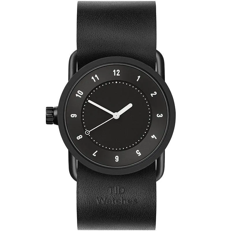 TID No.1 Black Dial / Burgundy Leather Strap / Black Buckle