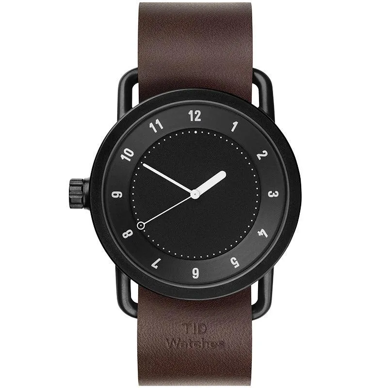 TID No.1 Black Dial / Burgundy Leather Strap / Black Buckle