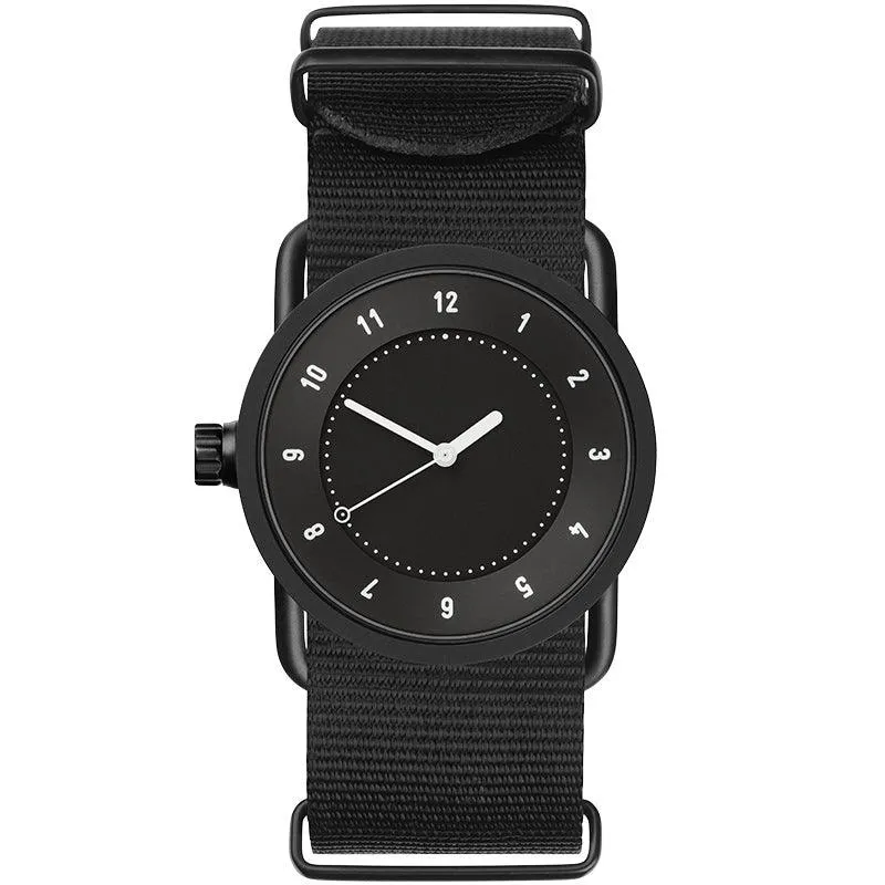 TID No.1 Black Dial / Burgundy Leather Strap / Black Buckle