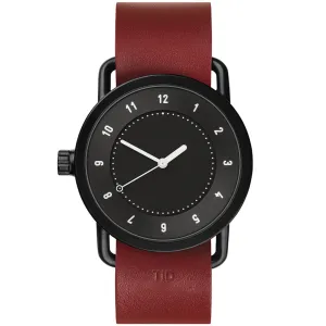 TID No.1 Black Dial / Burgundy Leather Strap / Black Buckle