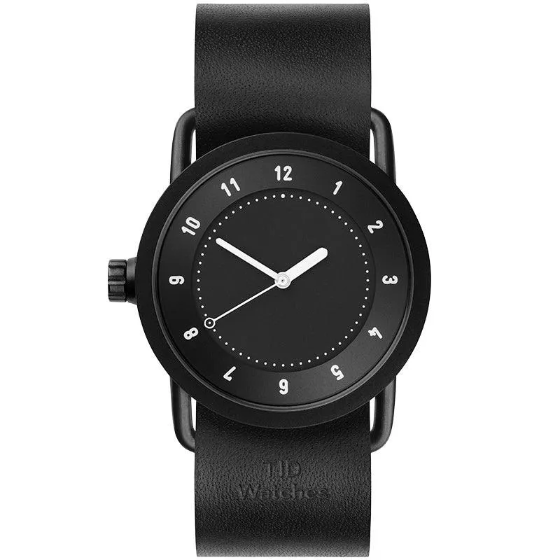 TID No.1 Black Dial / Burgundy Leather Strap / Black Buckle