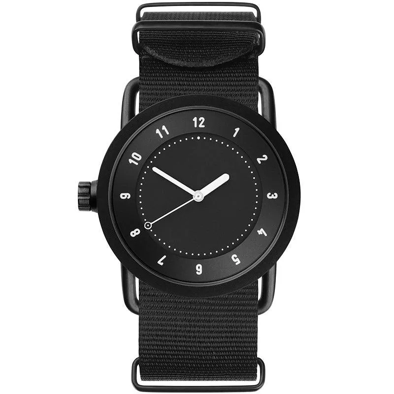 TID No.1 Black Dial / Burgundy Leather Strap / Black Buckle