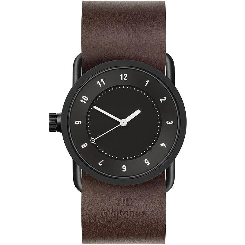 TID No.1 Black Dial / Burgundy Leather Strap / Black Buckle