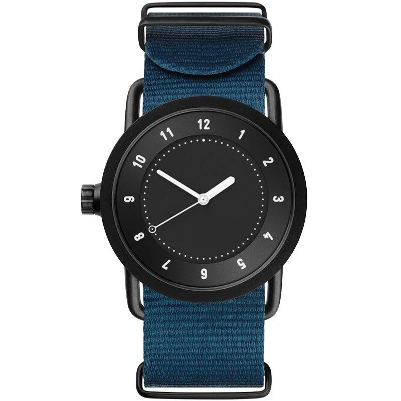 TID No.1 Black Dial / Burgundy Leather Strap / Black Buckle