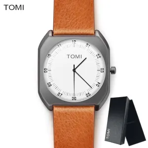 TOMI Brand New Fashion luxury Elegant woman Watches Simple Ultra Thin dial Casual Male Quartz Clock Man Watch Wristwatch Gift