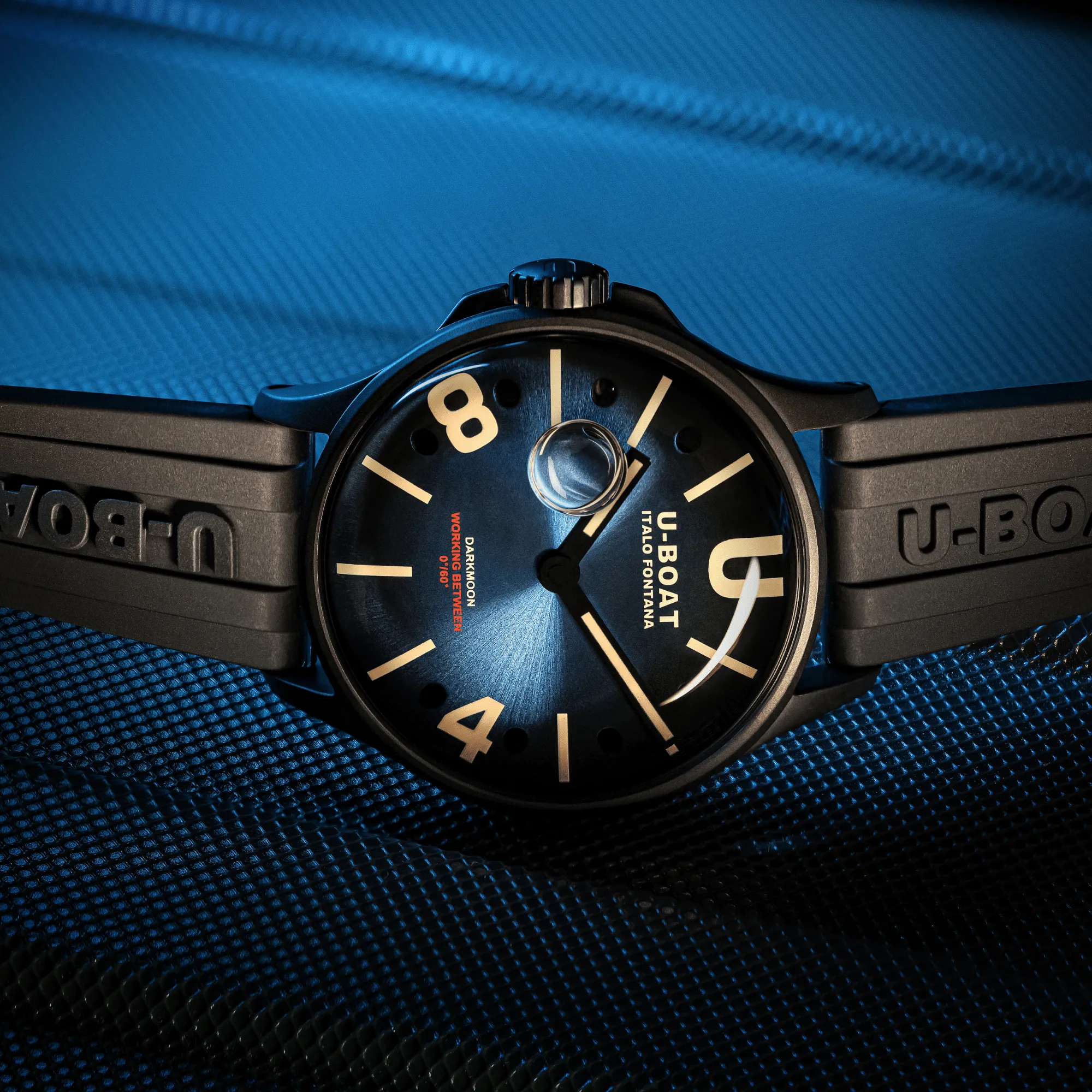 U-Boat Watch Darkmoon 40 Blue Soleil Black PVD 9020/B