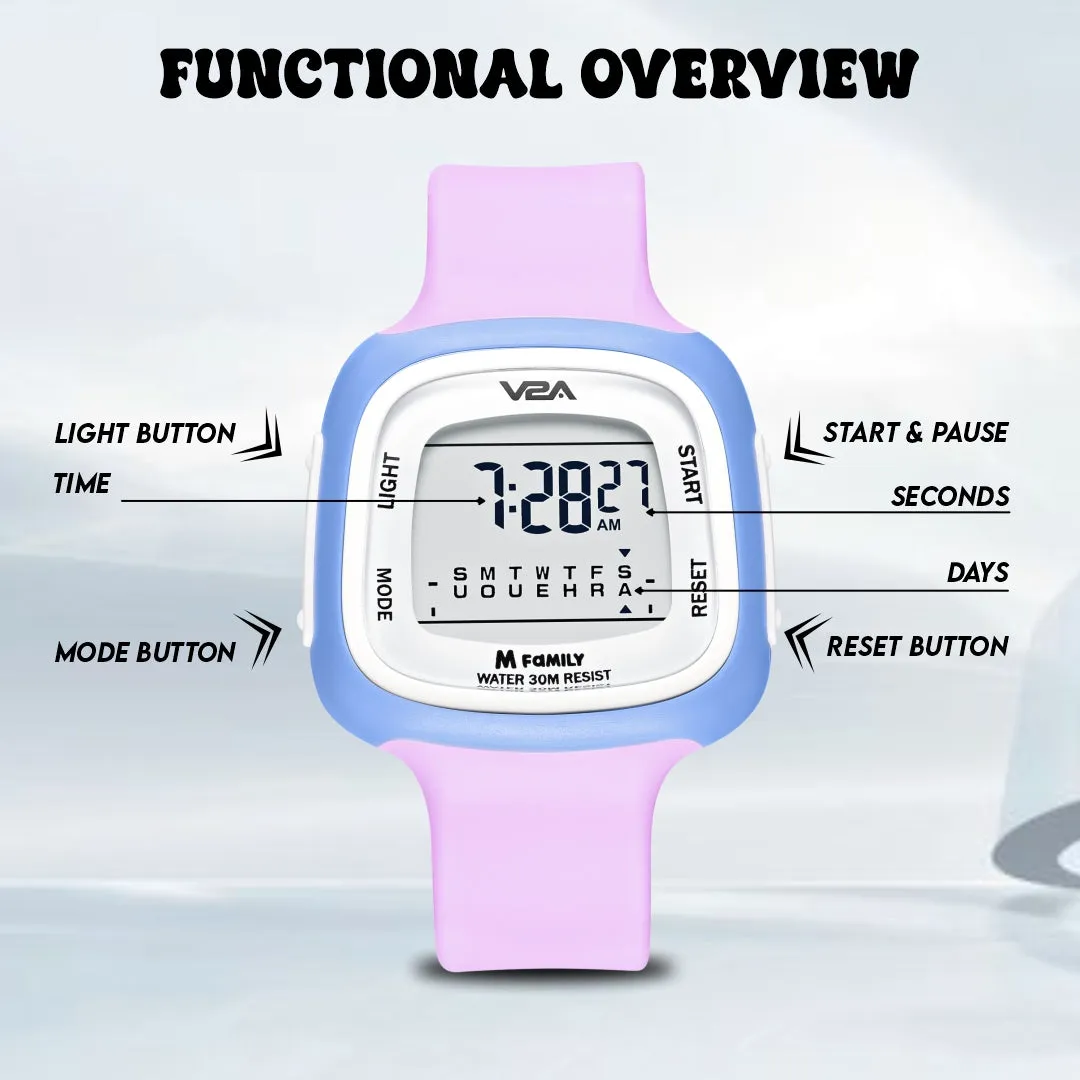 V2A Girls and Boys Kids Watch Gifts for Boys and Girls Age 4-13 for Multi-Functional 30 M Waterproof Digital Sports Watches for 4 5 6 7 8 Year Old Boy and Girls | Birthday Gift for Kids