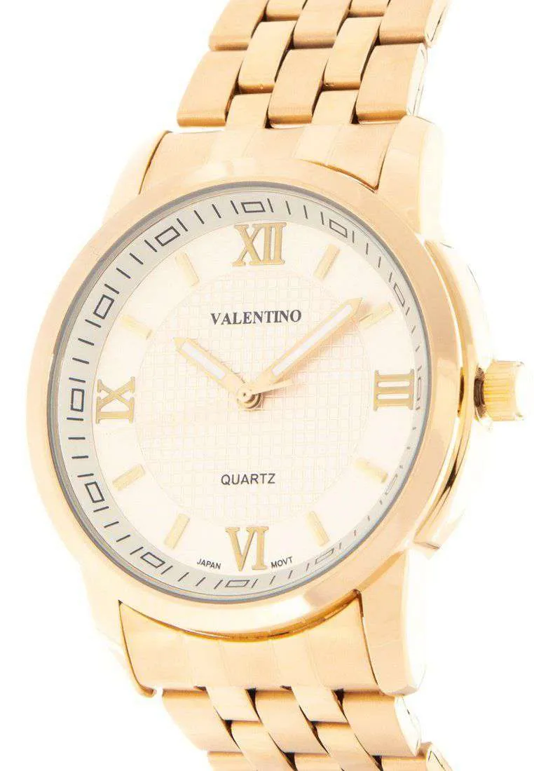 Valentino 20122122-GOLD DIAL Gold Stainless Steel Band Watch for Men