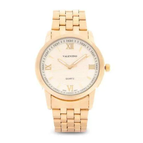 Valentino 20122122-GOLD DIAL Gold Stainless Steel Band Watch for Men