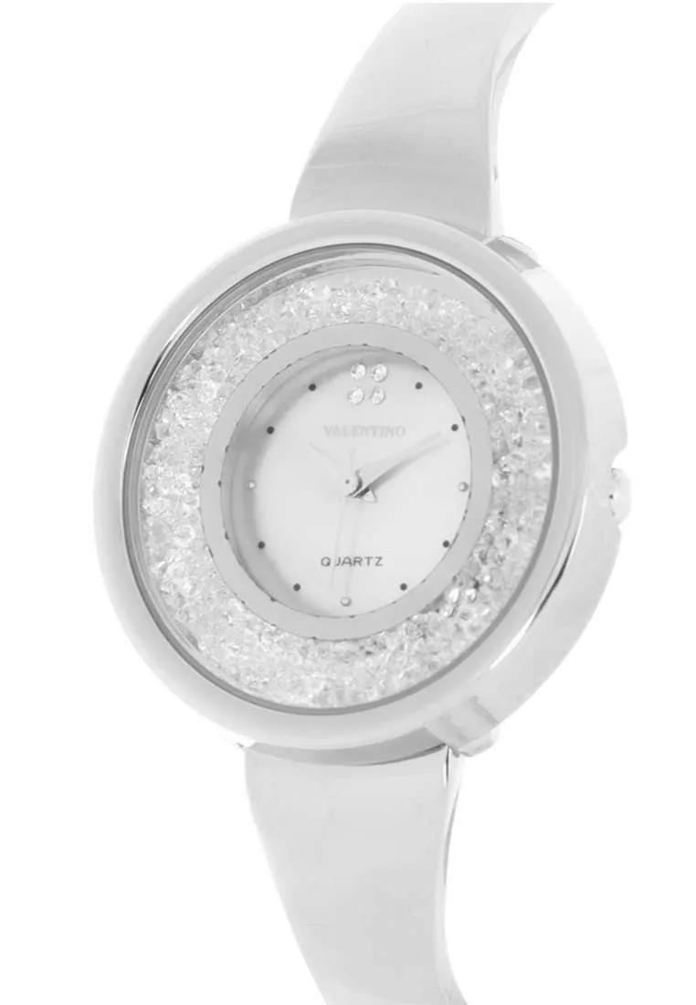 Valentino 20122150-WHITE DIAL Silver Fashion Metal Band Watch for Women