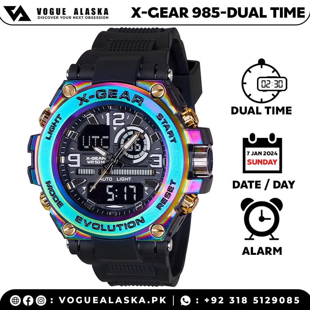 X-Gear 985 Dual-Time Sports Watch For Men